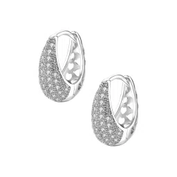 kairangi by yellow chimes Silver-Plated Stone-Studded Earrings image 3
