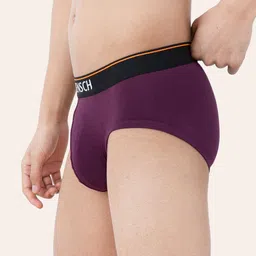 damensch Pack of 2 Briefs with Brand Print Elasticated Waist image 3