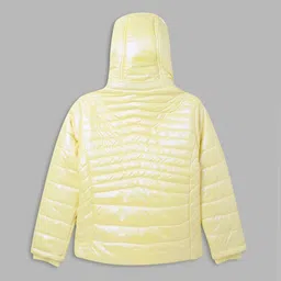 elle kids Quilted Hooded Jacket with Faux Fur image 3