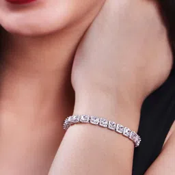 giva 925 Sterling Silver Solitaire Link Bracelet image 3