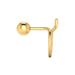 iski uski 18 KT Yellow Gold Nosepin image 3