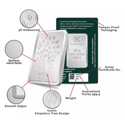 kundan 50g 999.9 Silver Bar Kalpataru Tree image 3