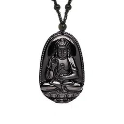 yellow chimes Embossed Buddha Pendant image 3