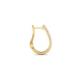 kuberbox Yellow Gold Diamond-Studded Hoop Earrings image 3