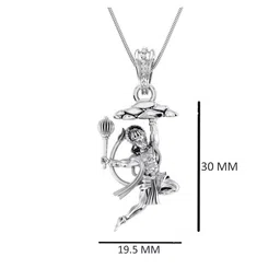 akshat sapphire 925 Sterling Silver God Hanuman Pendant image 3