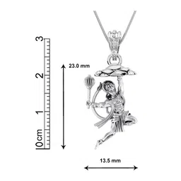 akshat sapphire 925 Sterling Silver God Bajrang Bali Pendant image 3