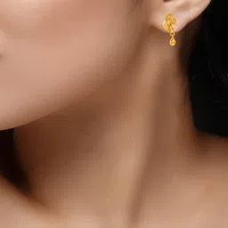 p.c. chandra jewellers Yellow Gold Drop Earrings image 3