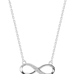 clara 925 Sterling Silver Swiss Zirconia Infinity Necklace image 3