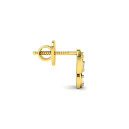 avsar Yellow Gold Stone-Studded Stud Earrings image 3