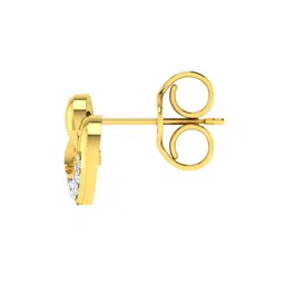 avsar Yellow Gold Stone-Studded Stud Earrings image 3