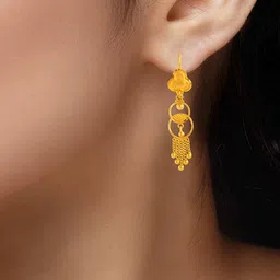 p.c. chandra jewellers Yellow Gold Drop Earrings image 3