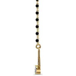 dishis Yellow Gold Diamond-Studded Mangalsutra Pendent image 3
