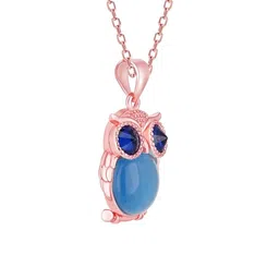 giva Sterling Silver Cute Owl Pendant with Chain image 3