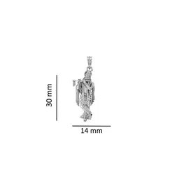 akshat sapphire Sterling Silver God Krishna Pendant image 3