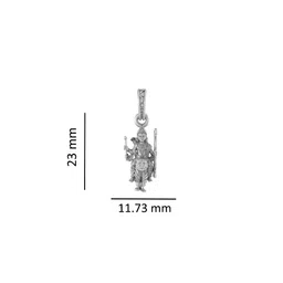 akshat sapphire Sterling Silver God Kartikeya Pendant image 3