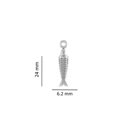 akshat sapphire Sterling Silver Fish Pendant image 3