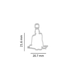 akshat sapphire Sterling Silver Swami Samarth Pendant image 3