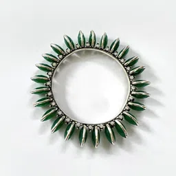 arte Women Sterling Silver Stone-Studded Bangle image 3
