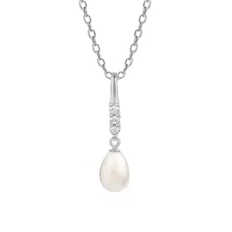giva Anushka Silver Pearl Pendant with Chain image 3