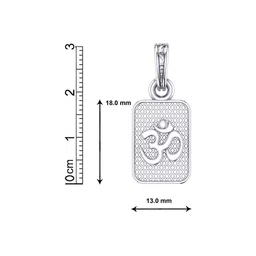 akshat sapphire Sterling Silver Om Pendant with Chain image 3