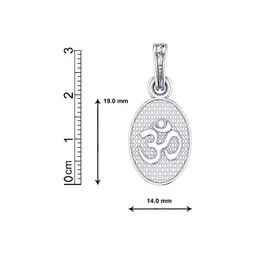 akshat sapphire Sterling Silver Om Pendant with Chain image 3