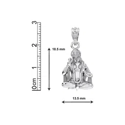 akshat sapphire Sterling Silver Hanuman Pendant with Chain image 3