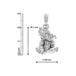akshat sapphire Sterling Silver Ganesha Pendant with Chain image 3