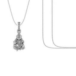 akshat sapphire Sterling Silver God Kuber Pendant with Chain image 3