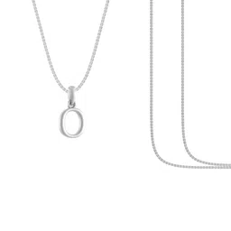 akshat sapphire Sterling Silver Name Alphabet Chain Pendant image 3