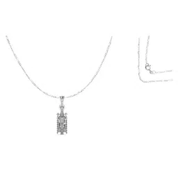 akshat sapphire Sterling Silver Tirupati Bala Ji Pendant with Chain image 3