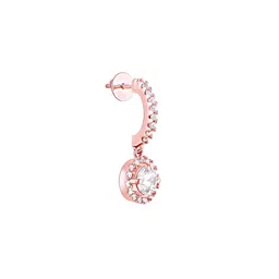 giva Sterling Silver Rose Gold-Plated Drop Earrings image 3