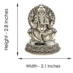 srijagdamba pearls dealer Silver Lord Vinayaka Idol image 3