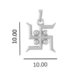 akshat sapphire Sterling Silver Swastik Symbol Pendant image 3