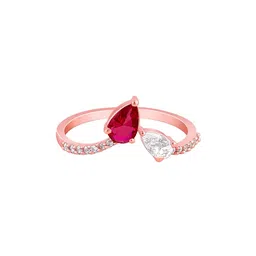giva Women Sterling Silver Rose Gold-Plated Ring image 3