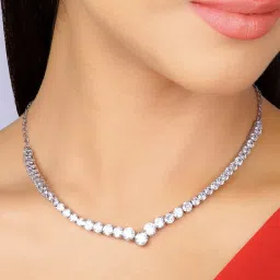 giva Sterling Silver Stone-Studded Necklace image 3