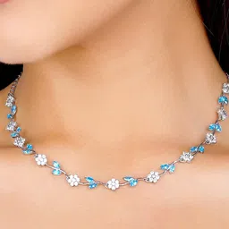 giva Sterling Silver Floral Pattern Necklace image 3