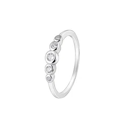 giva Sterling Silver Zircon Penta Glow Ring image 3
