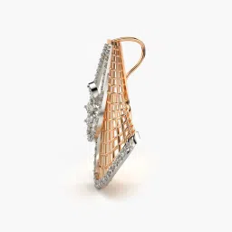valanova Women Rose Gold Lab Grown Diamond-Studded Pendant image 3