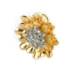 valanova Women Sterling Silver Gold-Plated Lab Grown Diamond-Studded Pendant image 3