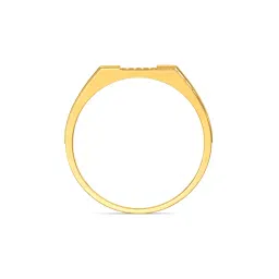 joyalukkas Men Yellow Gold Stone-Studded Band Ring image 3