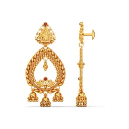 joyalukkas Women Yellow Gold Drop Earrings image 3