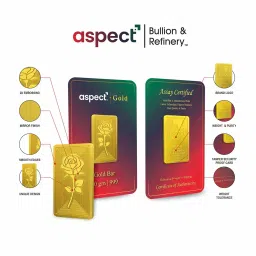 aspect bullion refinery Yellow Gold Rose Bar image 3