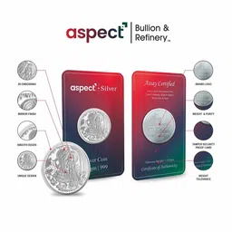 aspect bullion refinery Pure Silver Radha Krishna Coin image 3
