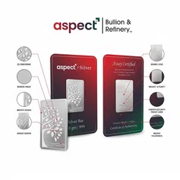 aspect bullion refinery Pure Silver Kalpvruksha Bar image 3