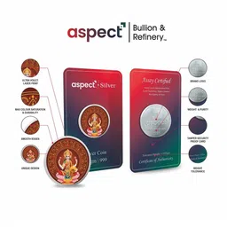 aspect bullion refinery Pure Silver Laxmi Coin image 3