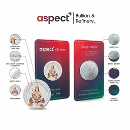 aspect bullion refinery Pure Silver Hanuman Coin image 3