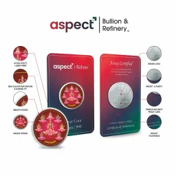 aspect bullion refinery Pure Silver Asthalaxmi Coin image 3
