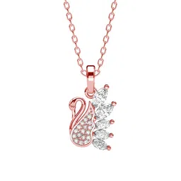 clara Women Sterling Silver Rose Gold-Plated Pendant with Chain image 3