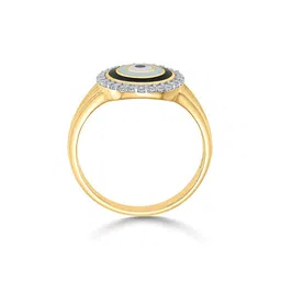 p n gadgil jewellers Women Yellow Gold Evil-Eye Ring image 3