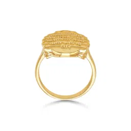 p n gadgil jewellers Men Yellow Gold Shiva Mudra Ring image 3